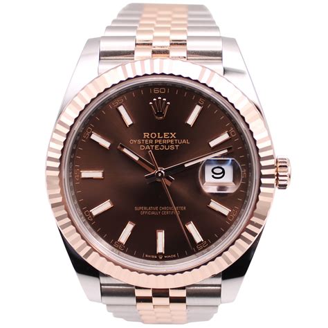 rolex datejust chocolate 41mm|rolex datejust 41 price.